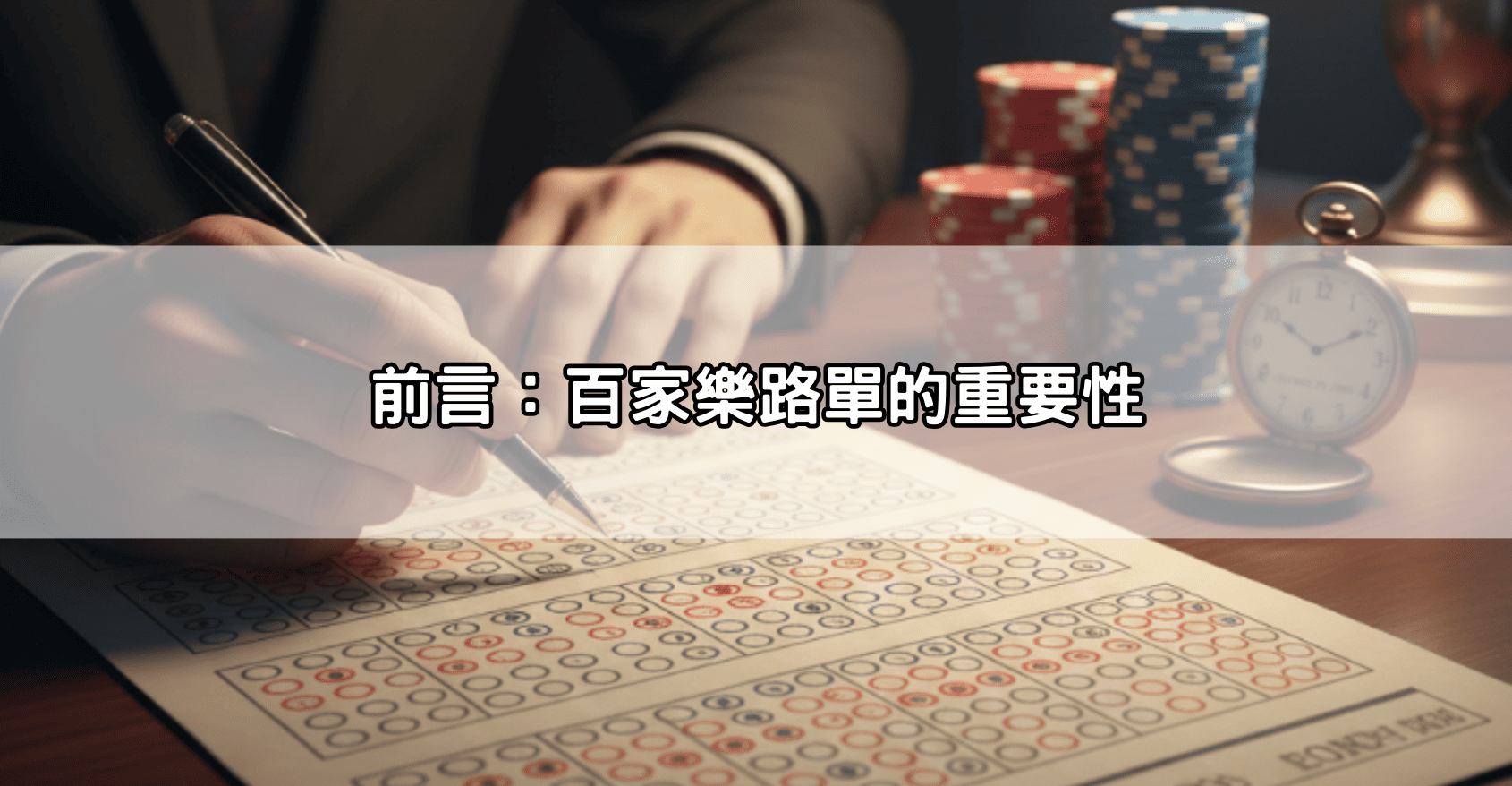 百家樂教學:路單怎麼看?大路、珠盤路圖解說明,教你一眼看出當前趨勢